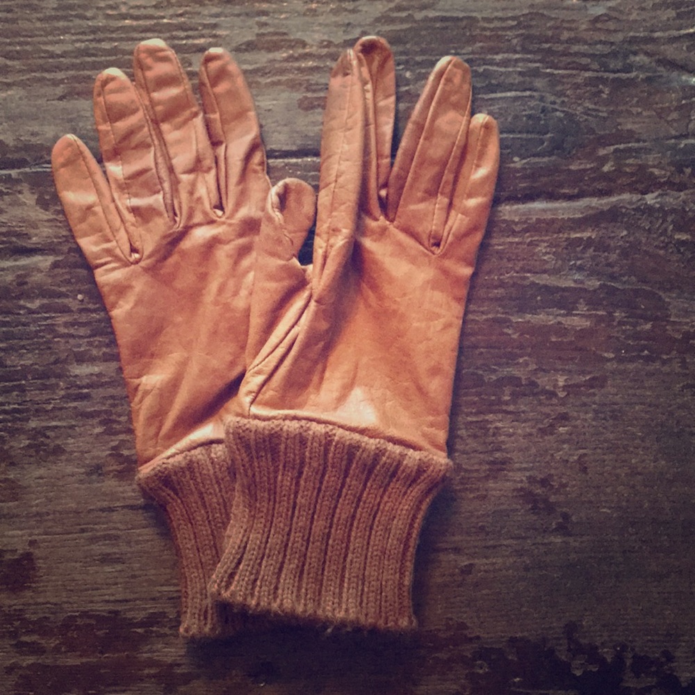 Topshop vegan leather gloves